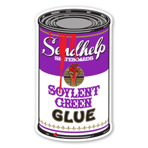 Silent green glue sticker