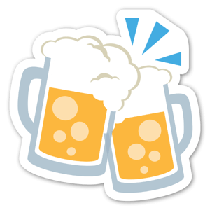 Pegatina del Emoji de un par de cervezas.