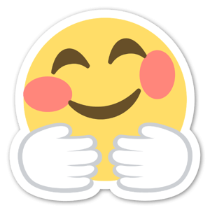 Pegatina del Emoji de un abrazo.

