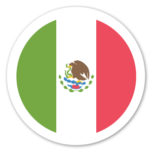 Pegatina del Emoji de la bandera mexicana.