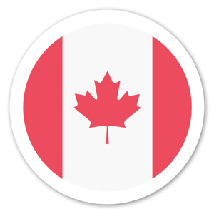 Pegatina del Emoji de la bandera canadiense.