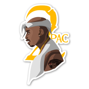 Pegatina del rapero 2pac.