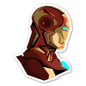 Pegatina de Iron Man, de Marvel.