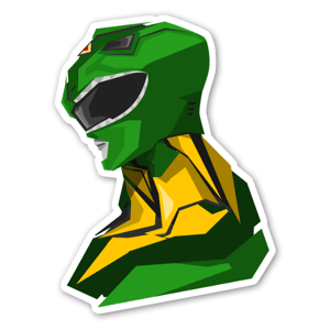 Pegatina del Power Ranger Verde.