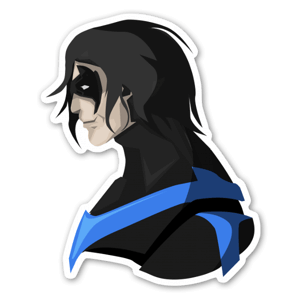 Pegatina del superhéroe NightWing.