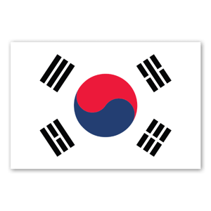 Bandera de Corea del Sur.