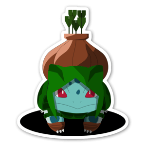 Pegatina de Bulbasaur vestido de Arrow.