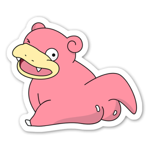 Pegatina del Pokemon Slowpoke.