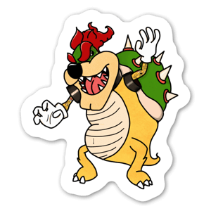 Pegatina de Bowser un poco cambiado...