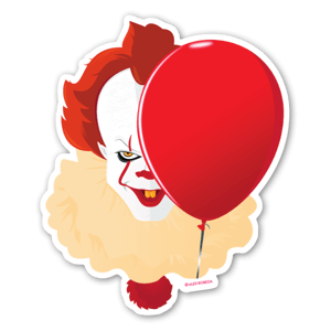 Pegatina del malvado Pennywise de "It".