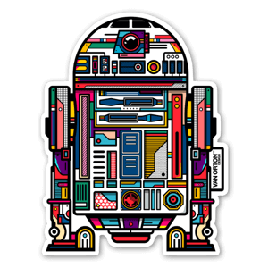 Pegatina de R2-D2.