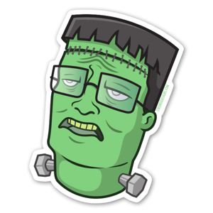 Pegatina de Hank de King of the Hill en versión Frankenstein