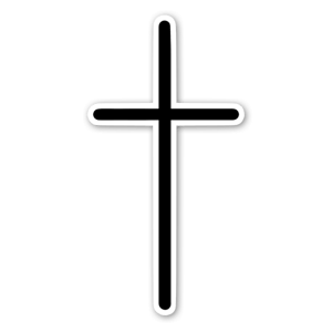 Aesthetic Minimalist Cross sticker that will literally look insane wherever you decide to place it.