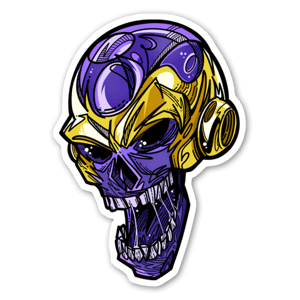 Golden Frieza (DragonBall Z), versión calavera, diseñada por Matt Ketmo