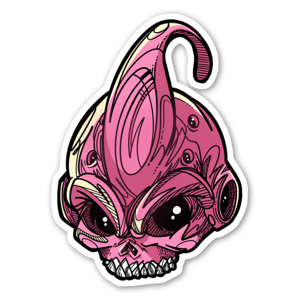 Kid Buu (Dragon Ball Z), versión calavera, diseñada por Matt Ketmo