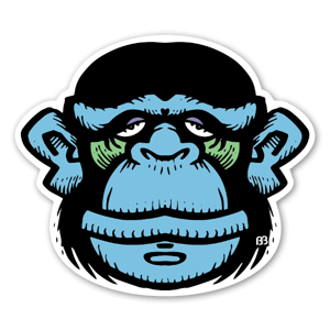 Bobby Blue Monkey pegatina