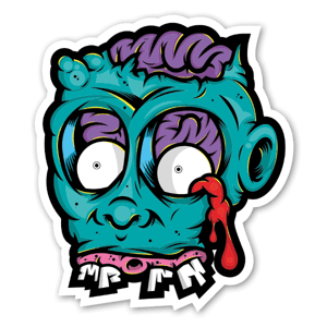 Drippy Zombie pegatina de Baker2D y Dangerbrain