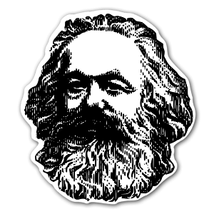 Karl Marx pegatina