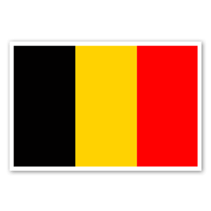 Pegatinas con la bandera de Bélgica 