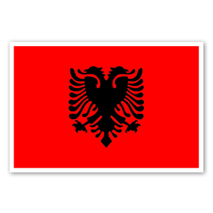 Pegatinas con la bandera de Albania 