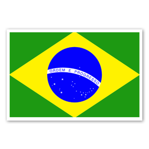 Bandera brasileña pegatina