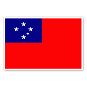 Pide ahora las pegatinas de la bandera de Samoa 