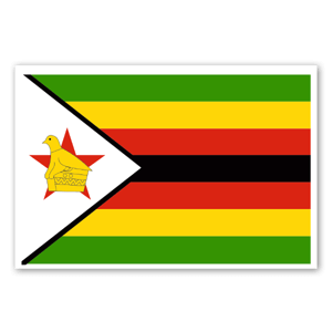 Pegatinas de la bandera de Zimbabwe