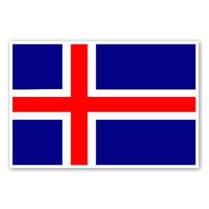 Pegatinas con la bandera de Islandia 