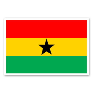 Pegatinas con la bandera de Ghana