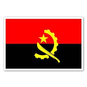 Pegatinas de la bandera de Angola