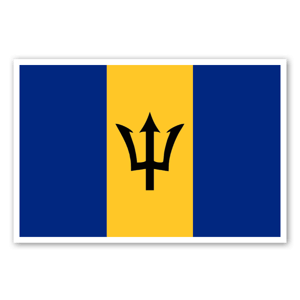 Pegatinas con la bandera de Barbados 