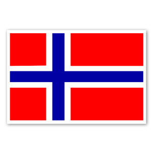 Noruega bendera pegatina