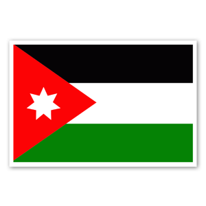 Pegatinas con la bandera de Jordania 