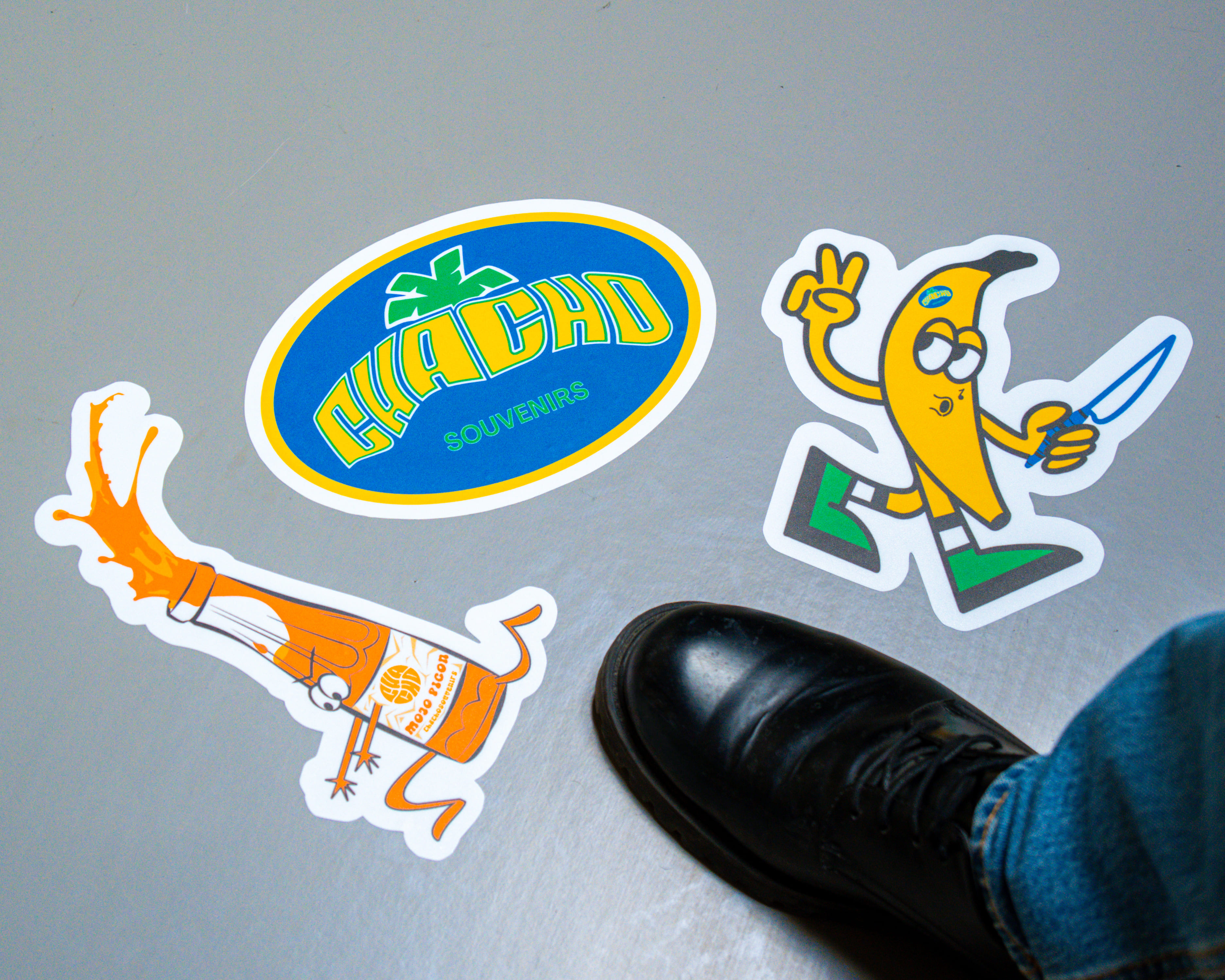 Colorful floor stickers